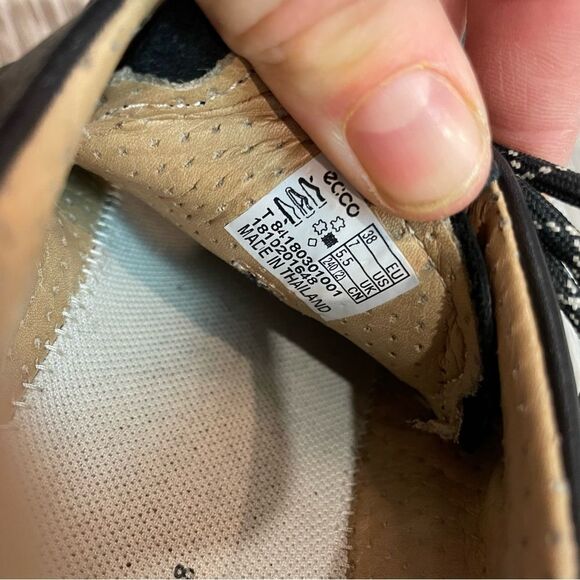 ECCO Black Mens Biom lifestyle Trainers Leather Sneakers - Picture 4 of 6